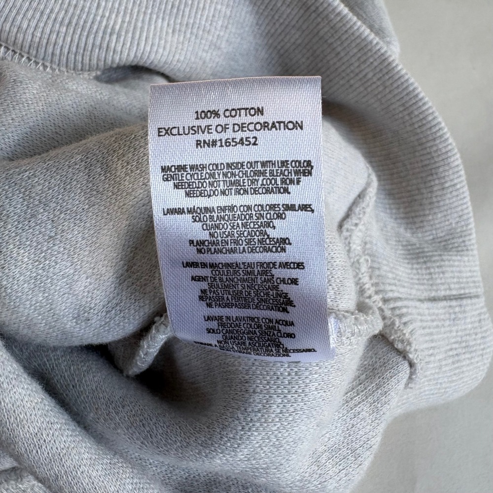 Boys Lie Angel Devil Graphic Hoodie Grey XS S Oversized Streetwear Sweatshirt - Picture 8 of 8
